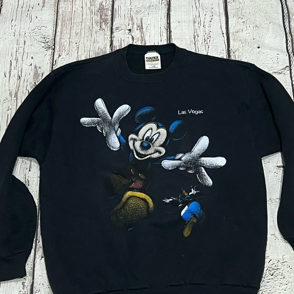 Vintage Mickey Mouse Nevada Las Vegas 1990s Cartoon Disney Sweatshirt - Picture 2 of 5